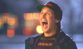 Chevy Chase in CHRISTMAS VACATION (1989).