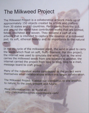 fiber arts: the milkweed project
