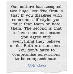 ... nonsense. You don’t have to compromise convictions to be
