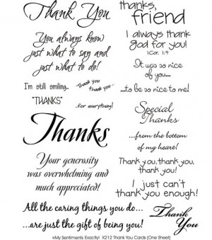 MSE My Sentiments Rub-Ons - Thank You Cards : rub-ons : scrapbooking ...