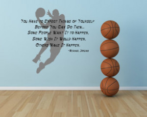 Michael Jordan, Inspirational Quote , Basketball - Decal, Sticker ...