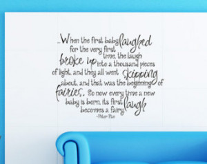... Tinkerbell Nursery Quote Wall Decal Wall Art Childrens Decal Room