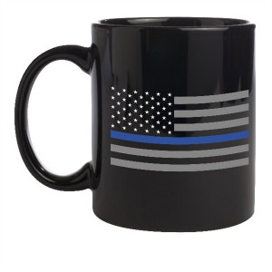thin blue line flag coffee mug