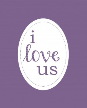 Love Us (Purple) - Photo Canvas Print for Art, Love, Family, Kitchen ...