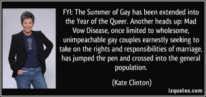FYI: The Summer of Gay has been extended into the Year of the Queer ...