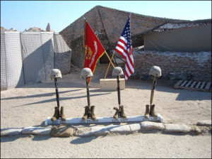 Fallen Marine Memorial Four fallen marines: ries,