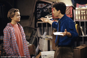 Famous friends: Kirk in Growing Pains in 1991 with a young Leonardo ...