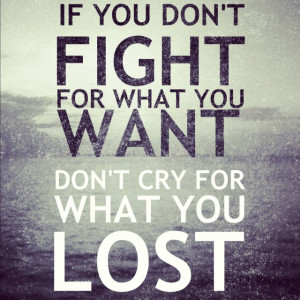 Don't cry for what you lost
