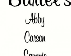 Your family name wall quote with fi rst names, decal, design Bedroom ...