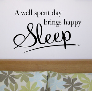 Happy Sleep - Bedroom wall quote sticker - WA260X