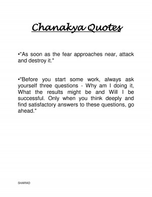 Chanakya Quotes by sharadkgupta