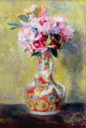 ... in a Vase painting - Pierre Auguste Renoir Bouquet in a Vase Art Print