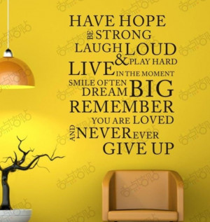 Free Shipping Hot Selling Inspirational Have Hope Wall Sticker Quotes ...