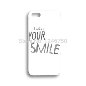 HESTECH I Love Your Smile Quote Pattern Plastic Hard Case for iPhone 4 ...