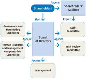 Diagram of BMO's corporate governance structure