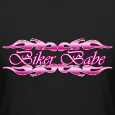 Black Biker Babe - Pink Women's T-Shirts