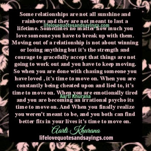 Quotes About Moving On From A Relationship Moving out of a ...