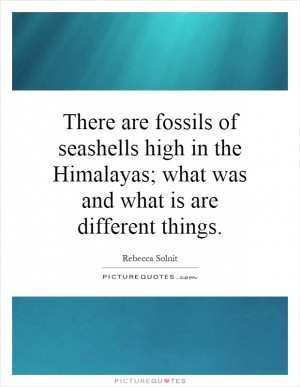There are fossils of seashells high in the Himalayas; what was and ...