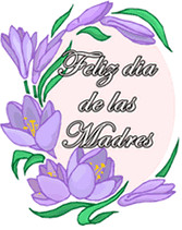 ... Printable Greeting Card with purple flowers (Happy Mother's Day