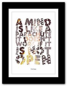 FRANK-ZAPPA-song-lyrics-quote-typography-poster-art-print-A1-A2-A3-A4 ...