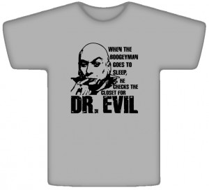 Dr Evil Funny Austin Powers Cool Joke Movie Spy T Shirt