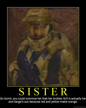 Sister Red vs Blue Motivator Image