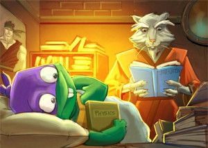 Donatello's memory of Master Splinter reading to him as a child