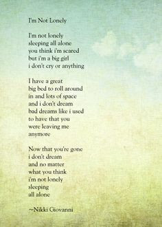 Not Lonely. Nikki Giovanni More