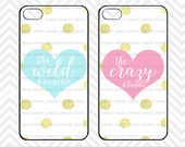 Wild Brunette and Crazy Blonde Cases / Cute Polka Dot Cases Set iPhone ...