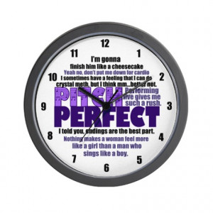 Gifts > Acapella Living Room > Pitch Perfect Quotes Wall Clock