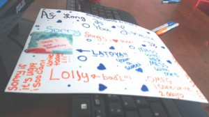 guess cant write today im so srry if it looks ugly my laptop was not ...