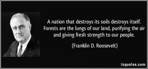 ... purifying the air and giving fresh strength to our people. - Franklin
