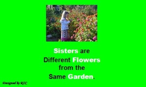 ... are different flowers from the same Garden – Famous Sister Quotes