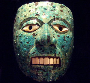 Aztec Death Mask Inlaid...