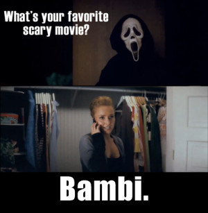 scream4 #scream 4 #whats your favorite scary movie #bambi #ghostface