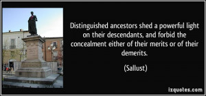 Distinguished ancestors shed a powerful light on their descendants ...