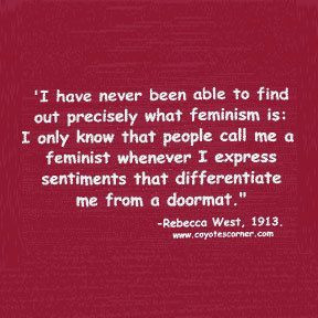 Rebecca West Feminism Doormat Quote via Etsy.