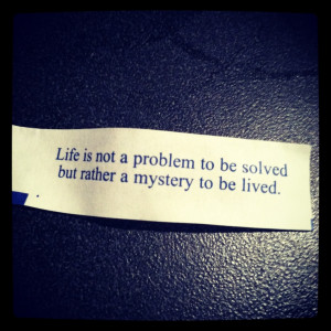 Fortune cookie knows best.
