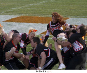 funny falling cheerleaders