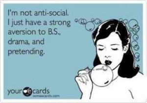 not anti-social...