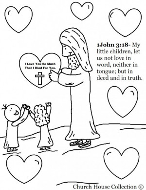 Jesus Quote Valentine Day Coloring Pages For Sunday School cartoons ...