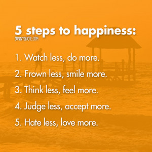 Five steps to happiness.”