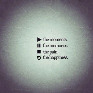 Play the memories Pause the moments Stop the pain Refresh happiness ...