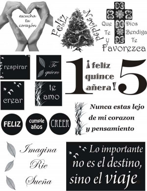 Main / Quote Me in Spanish Art Rubber Stamps