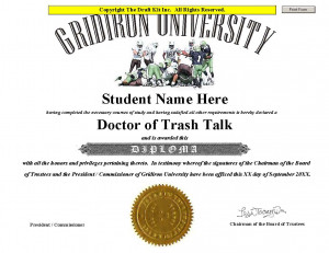 Doctorate of Trash Talk