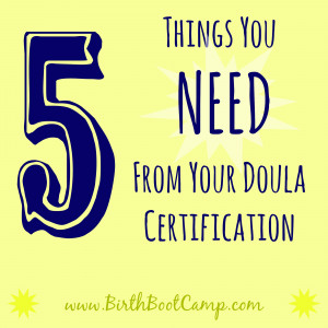 things you need from your doula certification