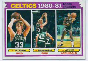 ... 45 Larry Bird - Boston Celtics 'Team Leaders' Basketball cards value