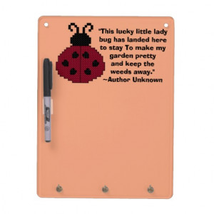 Ladybug Quote Dry Erase Board
