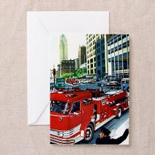 FIRETRUCK Greeting Cards (Pk of 20) for