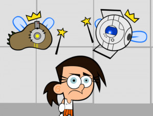 crossover GlaDOS portal 2 Chell wheatley Fairly OddParents Potatos ...